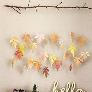 一款简单的落叶威廉希尔公司官网
作品 把树叶做美丽的水单挂饰