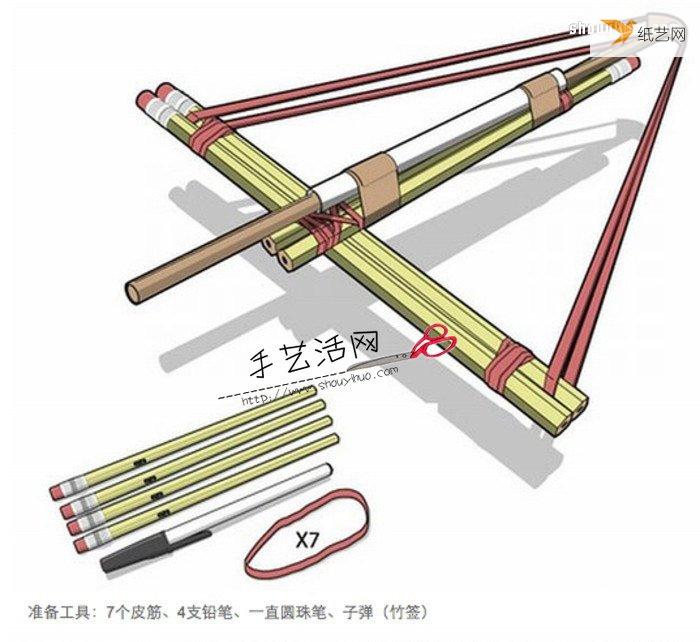 用铅笔和皮筋自制玩具弩的方法威廉希尔中国官网
