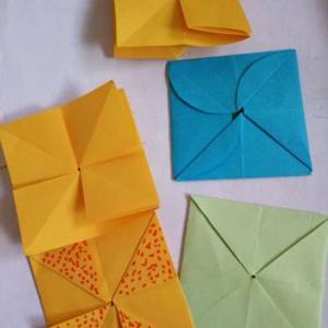 信封信纸一体的折纸信封 简单折纸信封情人节情书用