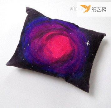 采用简单印染工艺制作个性的银河星云抱枕