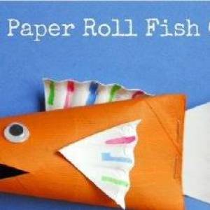 利用卫生纸卷筒和纸托盘威廉希尔公司官网
制作小鱼幼儿玩具