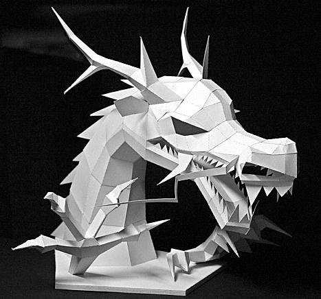 样式上非常酷炫的神龙纸模型威廉希尔公司官网
图纸与相关纸模制作说明