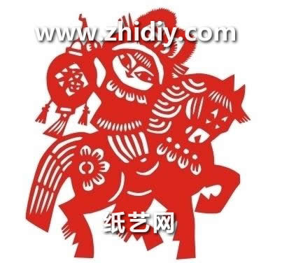 剪纸吉祥娃娃和剪纸马图案大全手把手教你制作漂亮的剪纸马