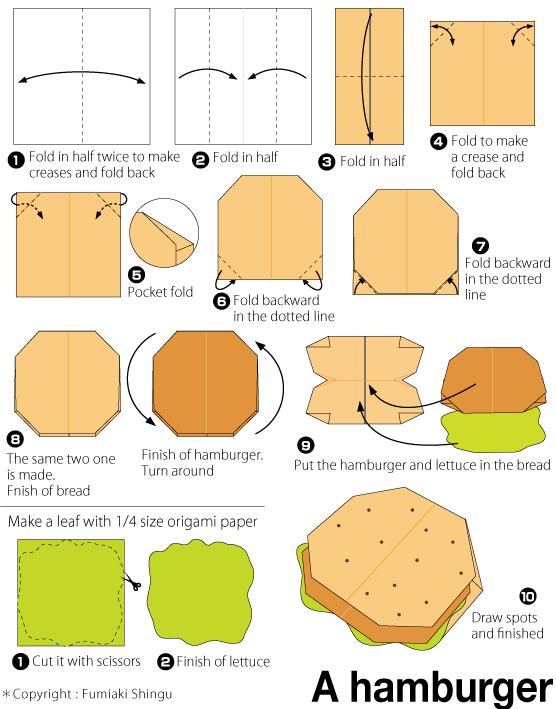 简单的折纸汉堡基本折法威廉希尔中国官网
帮助我们制作出可爱的折纸汉堡