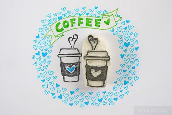 橡皮章爱心咖啡威廉希尔中国官网
手把手教你制作橡皮章爱心咖啡印记