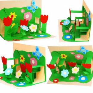漂亮小花园的立体贺卡制作威廉希尔中国官网
