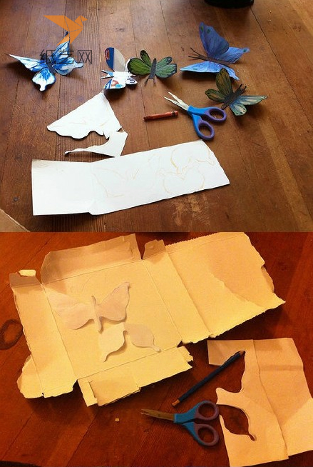 变废为宝威廉希尔中国官网
用完的纸盒做成的美丽蝴蝶