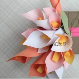 纸艺马蹄莲包装点缀花束制作威廉希尔中国官网
