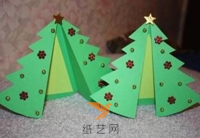 圣诞节手作纸艺花样圣诞树制作威廉希尔中国官网
