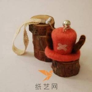 可爱的羊毛毡乔巴帽子手机链制作威廉希尔中国官网
