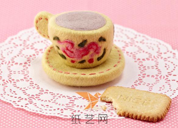 羊毛毡制作的茶杯装饰威廉希尔中国官网
