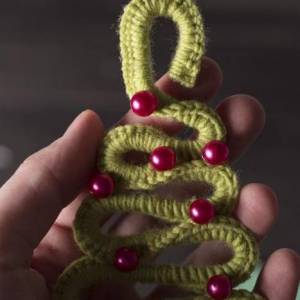 圣诞节手工钩针编织圣诞树教程