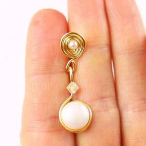 美美的绕线珍珠耳环情人节礼物制作威廉希尔中国官网
