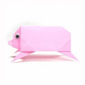 可爱的折纸动物大全奔跑的小猪制作威廉希尔中国官网
