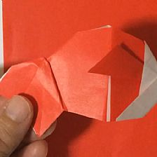 折纸大全—卡通折纸金鱼的制作方法