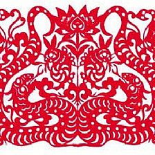 双蛇盘兔蛇年剪纸窗花图案与窗花剪纸威廉希尔中国官网
