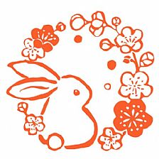 橡皮章烂漫桃花树下的小兔子威廉希尔中国官网
