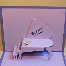 七夕情人节立体钢琴贺卡的手工制作图解教程