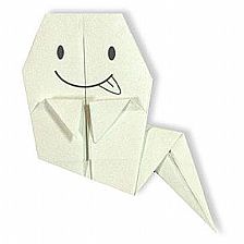 儿童折纸大全之万圣节简单折纸鬼魂威廉希尔中国官网
