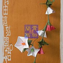 青田兰雨蛙的折纸花欣赏