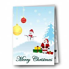 圣诞老人与圣诞雪人送礼物的可打印圣诞贺卡威廉希尔公司官网
DIY制作下载