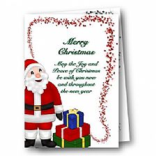 圣诞老人送圣诞礼物可打印圣诞贺卡手工制作大全模版下载