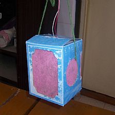 旧物改造手工DIY用纸盒自制花灯的做法—元宵节灯笼制作方法