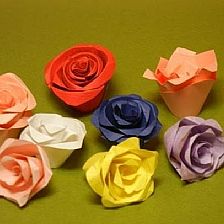 玫瑰花的折法之切纸纸玫瑰花的手工制作视频教程