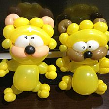 长气球编小动物图解教你松狮狗狗如何用魔术气球造型制作