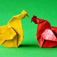 折纸大全教你折纸公鸡怎么叠