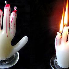 废物利用废蜡头制作万圣节恐怖蜡烛教程图解