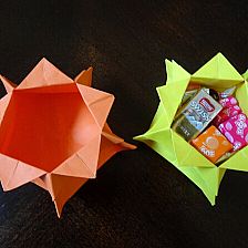 五角星折纸盒子的折纸视频威廉希尔中国官网
|五角收纳盒折法