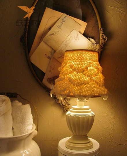 温馨浪漫的毛线钩针编织灯罩为自己的家随时增添不一样的温馨和浪漫唯美的毛线钩针编织手作