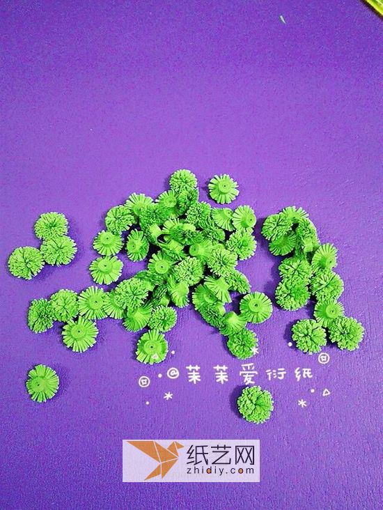 【茉茉】花球～衍纸 第3步