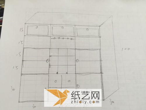 纸壳做餐柜 第3步