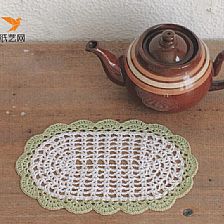 钩针怎么用？手工钩针编织蕾丝杯垫花样图样教程